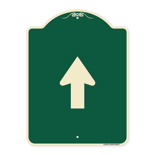 Signmission Straight Thru Straight Thru Symbol Heavy-Gauge Aluminum Architectural Sign, 24" x 18", G-1824-22834 A-DES-G-1824-22834 - main